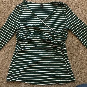Maternity and nursing long sleeve shirt